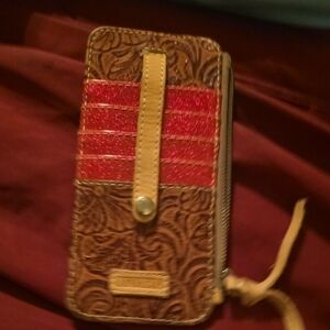 Consuela Brown and Red Wallet